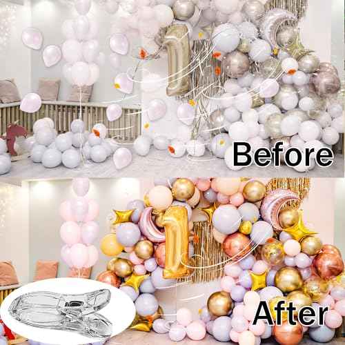 30Pack Balloon Arch Clips - Balloon Garland Clamps for Backdrop Flower Rings Stand Holders Accessories for Birthday, Baby Shower, Anniversaries, Wedding Party Decorations, 2.2inch