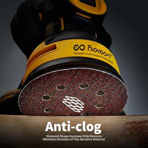 Sanding Disc 5 Inch 8 Hole Hook and Loop, Diamond Shape Orbital Sander Pads 40,60,80,100,120,150,180, 240,320,400 Grit, Sand Paper for Random Orbital Sander, 100-pack