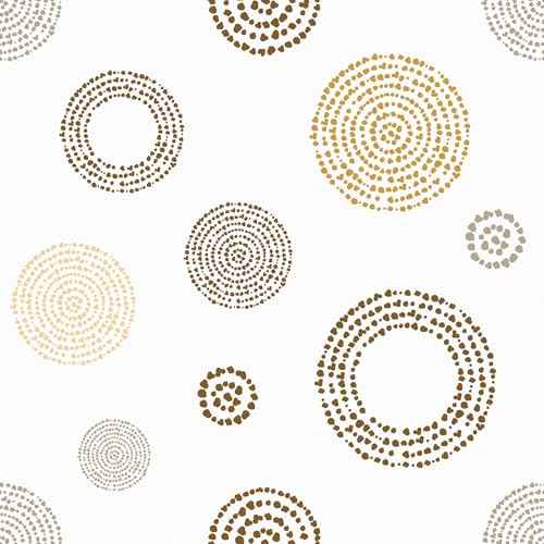 Circle Geometric Peel and Stick Wallpaper Boho Wallpaper White Abstract Wallpapers Renter Friendly Contact Paper for Cabinets and Drawers Vinyl Wall Paper Adhesive Desk Drawer Liner Decor