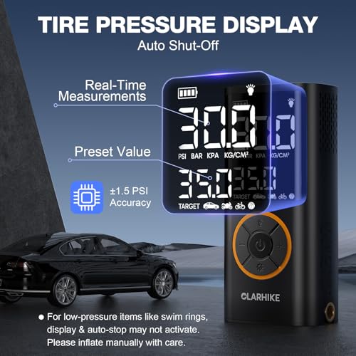 OlarHike Portable Tire Inflator & Air Compressor with USB Power Bank