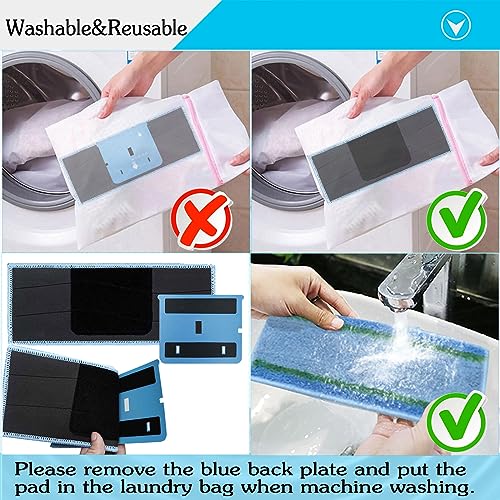 8 Pack Upgraded M6 Wet Mopping Pads for iRobot Braava Jet M6 - Blue, Reusable