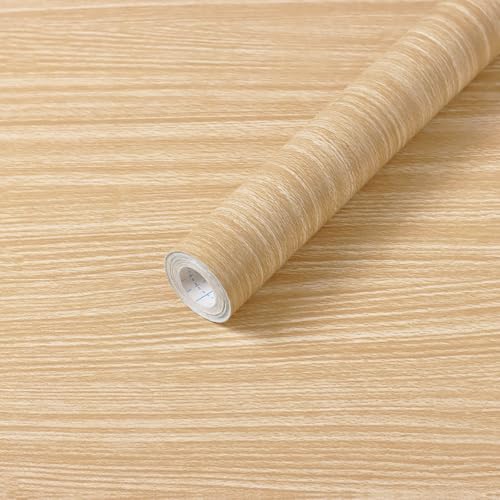 Heroad Light Wood Contact Paper Peel and Stick Wallpaper 11.8 x 78.7 inches for Cabinets & Counters