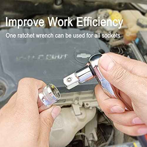 6 Piece Socket Adapter and Reducer Set, 1/4", 3/8", 1/2" Chrome Vanadium Steel Ratchet/Socket Extension/Conversion Kit for Automotive Maintenance