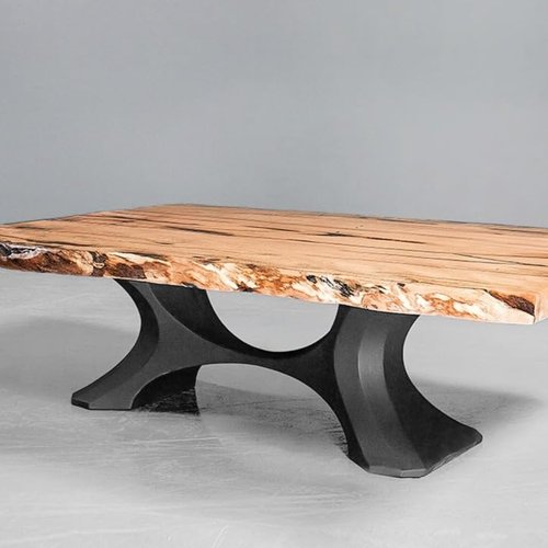 Flowyline 16" H 208 Haru Handcrafted Black Metal Table Legs and Bases for Coffee Tables | Steel Desk Legs | Rust-Resistant, Adjustable Furniture Legs for Bench | Mid-Century Modern | Indoor/Outdoor
