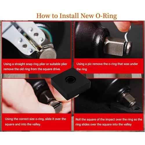 (20 Sets) 3/8" Impact Retaining Ring Clip Impact Friction Ring with O-Ring for Mmiwauukiiii Electric/Pneumatic Type Impact Wrench, Retainer Ring Anvil Install Tool Included