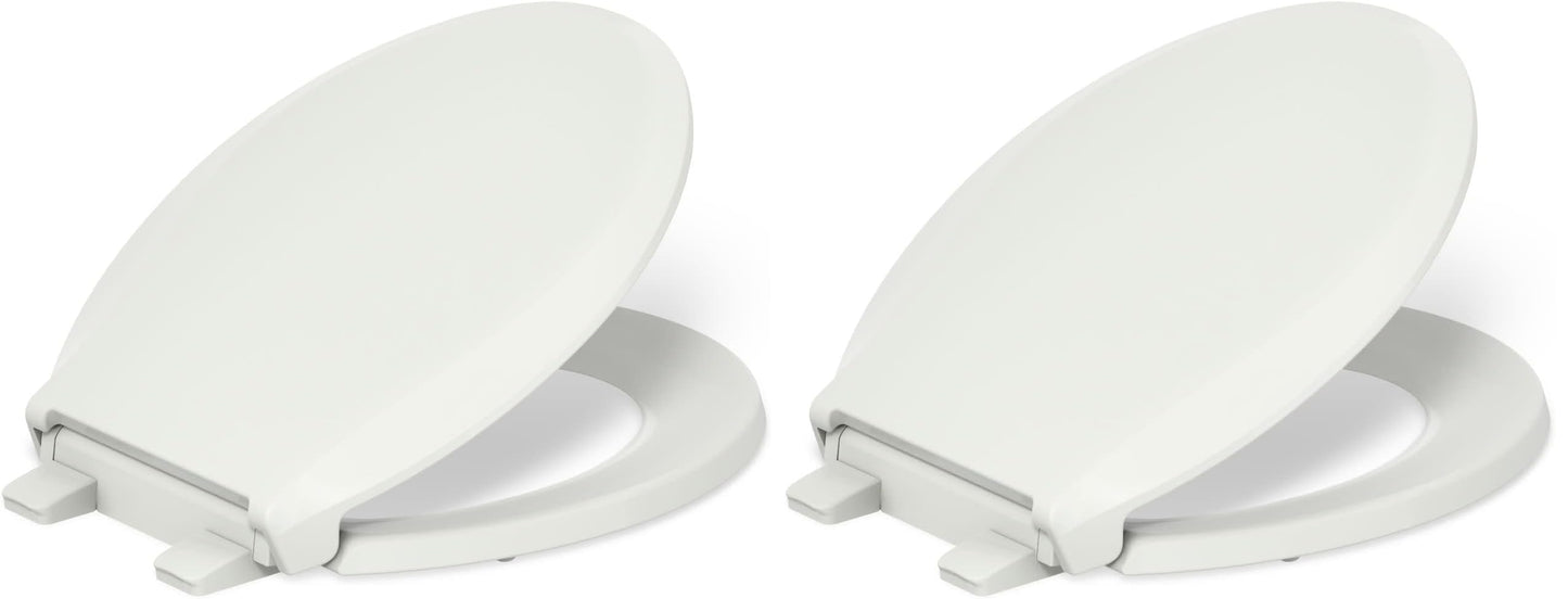 KOHLER 4639-RL-NY Cachet ReadyLatch Round Toilet Seat Soft Close, Dune (Pack of 2)