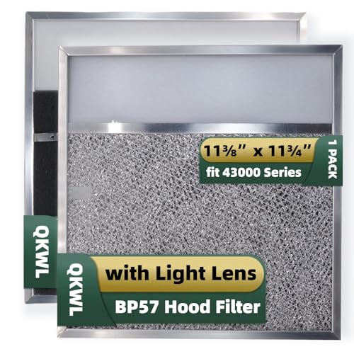 BP57 Range Hood Filter with Light Lens – 11 3/8 x 11 3/4 in, Aluminum Grease Filter