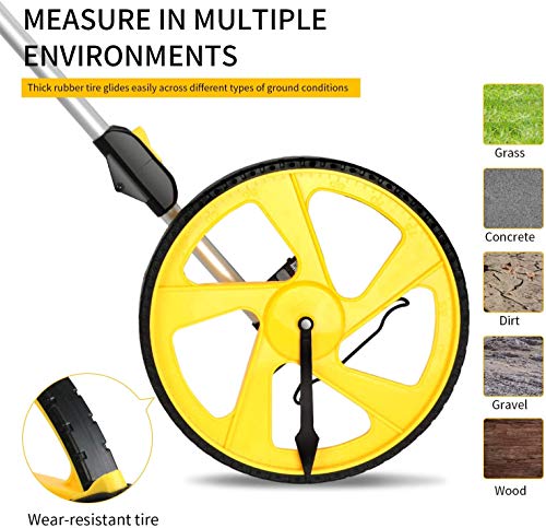 Zozen Measuring Wheel in Meters, Folding Dual-Unit, One-Key Reset