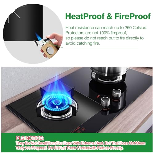 Stovetop Burner Covers 10.6 x 10.6 inches, 0.2mm Thick, 8-Pack reusable
