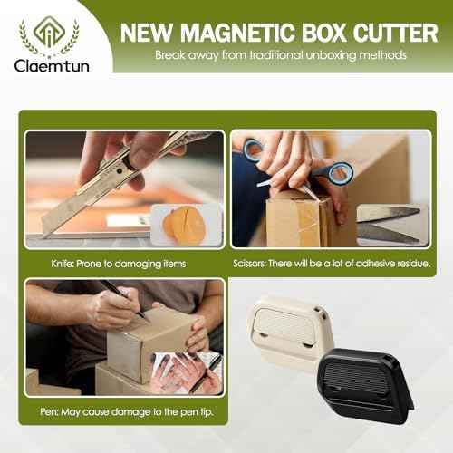 Magnetic Retractable Box Cutter,2025 New Magnetic Box Cutter,ABS Handle & Rustproof Ceramic Blade,For Art work£¬cardboard cutter(Little Yellow Duck Cutter¡¿1)