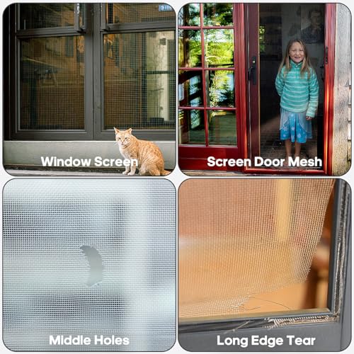 Secopad 2 Inch x 15 Feet Grey Screen Repair Tape Kit - Fast & Durable Mesh Patch