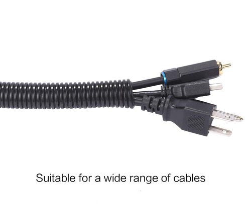 Alex Tech 10ft - 1 inch Split Wire Loom Tubing - Black