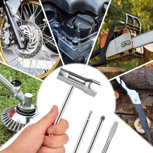3Pcs Chainsaw Tool Set, T-Spanner Scrench Kit, 13 by 19 mm 1/2x3/4 Chainsaw Combo Combination Screwdriver and Spanner Tool