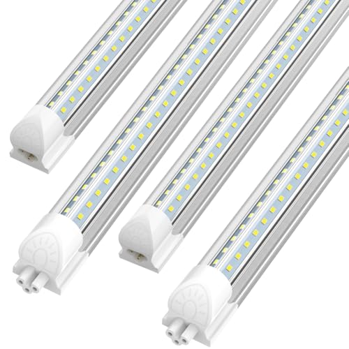 6FT 60W LED Shop Lights Linkable V-Shape 8000LM Cool White 6000K - 4 Pack