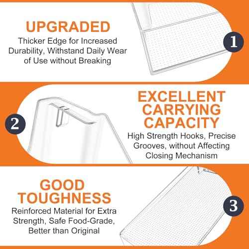 [2 PACK] UPGRADED W11239961 W10900538 Refrigerator Door Bin Shelf Compatible with Whirlpool Refrigerator Door Shelf Parts WRS321SDHW01 WRS315SDHM05 Door shelf Whirlpool Shelf Replacement WRS321SDH