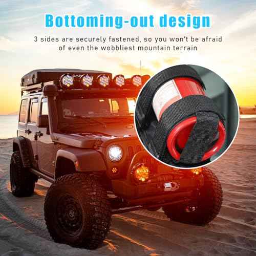 Roll Bar Fire Extinguisher Holder, Adjustable Fire Extinguisher Mount Strap with American Flag Pattern, Car Accessories Fixed Belt for Wrangler JK JKU TJ CJ Gladiator (Black)