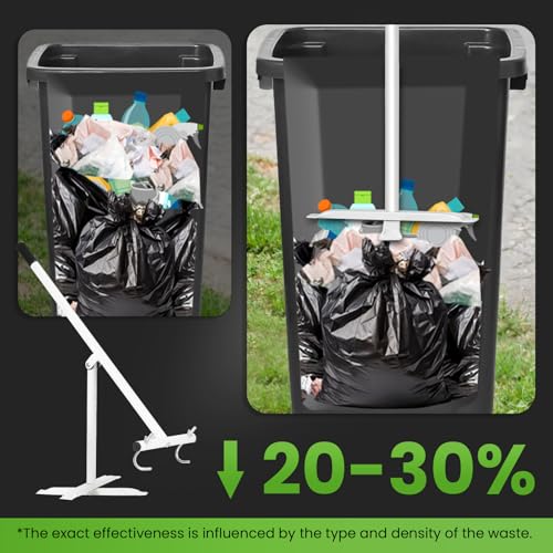 Manual Trash Compactor for 120L Wheelie Bins - Outdoor Yard Waste Crusher