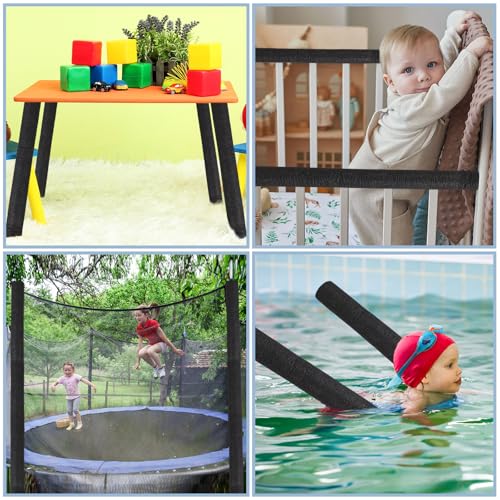 Amylove 12 Pack Black Foam Pipe Insulation Tubes 3.3ft x 1inch for Pipes & Pools