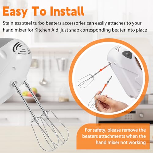 Kitchenaid Hand Mixer Beater Attachments Stainless Steel Replacement Beaters
