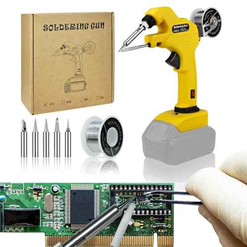 Cordless Soldering Iron Kit for Dewalt 20V Max Battery, 30W Soldering Gun 30s Quick Preheat Soldering Iron with 50g 0.04" Solder Wire& 5pcs Solder Tips for Electronics,Circuit Boards,Jewelry Making