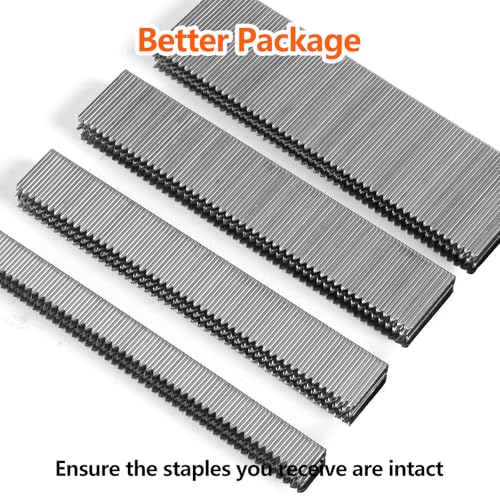 SITLDY 304 Stainless Steel 18 Gauge 1/4 Inch Narrow Crown Staples - 1000 Count, 1 Inch Length