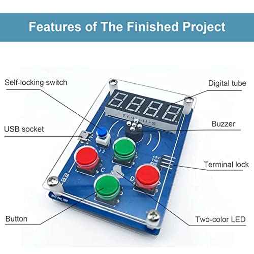 DIY Digital Tube Game Soldering Kit, Interesting Electronic Kits, Solder Project Kit, STEM Kit for Practicing Soldering, Learning and Teaching Electronic