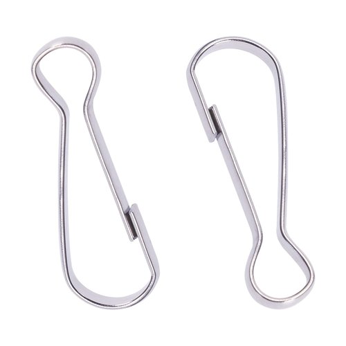 Mini Skater 0.59Inches Mini Metal Spring Hooks, Tiny Stainless Steel Lanyards Snap Clip Hooks, Keyring Accessory for Purse,Curtains,Jewelry Ring Craft and ID Card Key Chain Clip Parts(100Pcs)