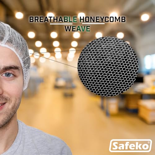 Disposable Honeycomb Nylon Hair Nets | Breathable | 1,000 Count [BLACK | BLUE | BROWN | WHITE |18¡±|21¡±|24¡±|28¡±]