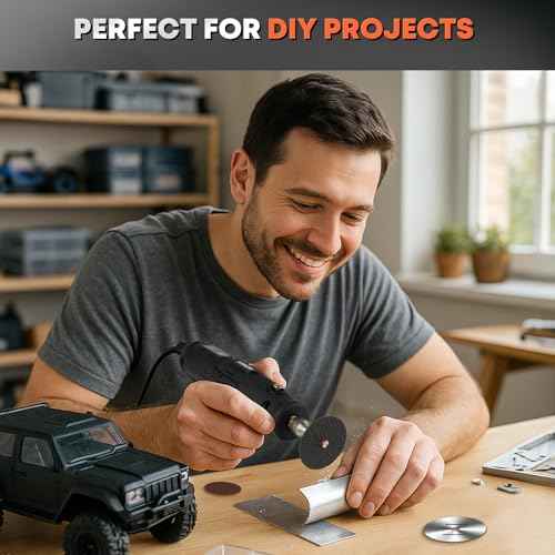 DIYSELF 54pcs Rotary Tool Cutting Discs Set, HSS Circular Saw Blades, 545 Diamond Cutting Wheels, Resin Cutting Discs, Sanding Discs, Rotary tool accessories for Cutting Wood Plastic Stone Glass Metal