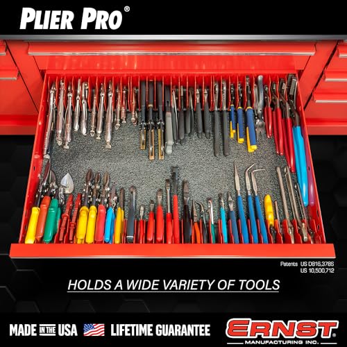 Ernst Plier Pro Green No-Slip Pliers Organizer - Holds 10 Tools, USA Made