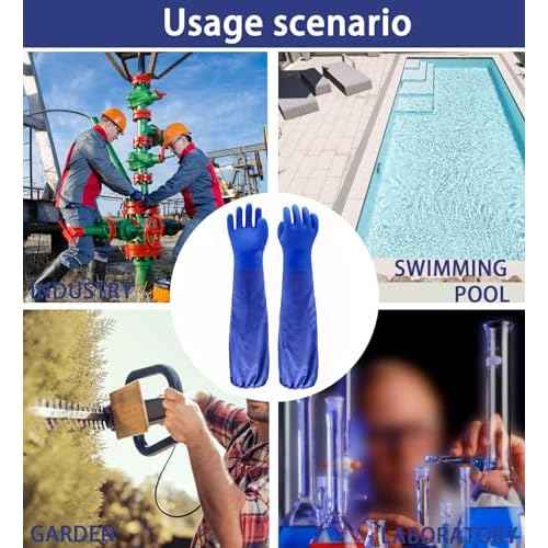 LIICHAAO Long waterproof fishing gloves,Cleaning Poison ivy gloves,Aquarium pool,Long elbow Resistant Abrasion
