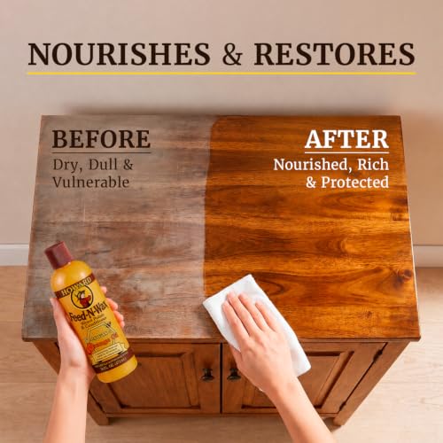 Howard Beeswax Wood Polish & Conditioner 16 Oz - Feed-N-Wax with Orange Oil