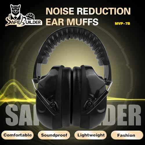 Ear Muffs Noise Reduction SNR 33dB Adjustable Lightweight Safety Earmuffs Sound Proof Noise Cancelling ANSI