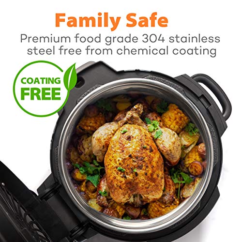 Goldlion 6.5 Qt Stainless Steel Inner Pot for Ninja HyperHeat & Foodi