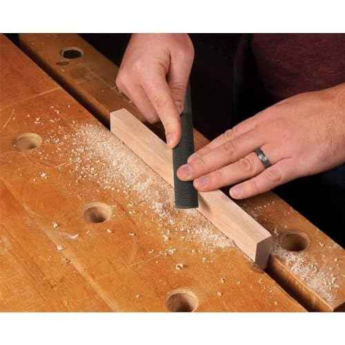 2P Hand File Set - 4 Way Rasp, Half Round, Flat & Needle Files for Wood & Metal Tools