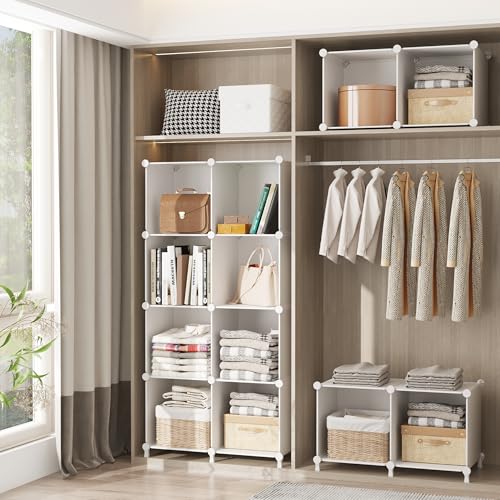 AWTATOS White 6-Cube Closet Organizer Storage Shelf - Multi-Purpose