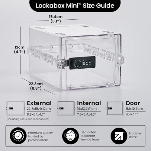 Lockabox One & Mini Food & Medicine Lock Box with Combination Lock