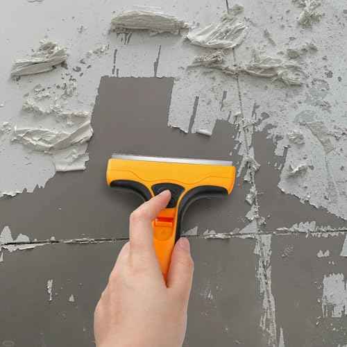 Wide Razor Blade Scraper Tool ? 4" Scraper Tool with 15 Extra Replacement SK5 Blades,Glass Cleaner for Stove Tops, Windows, Paint Removal and Adhesive Residues