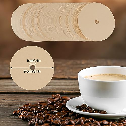 300Pcs 3.75in Unbleached Percolator Coffee Filters, Natural Disposable, Prudiut 300 Count