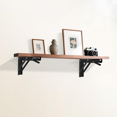 AINVLPRO Folding Shelf Brackets Heavy Duty Stainless Steel – Wall Mounted Collapsible Table Bracket for DIY Workbench, RV Countertop, Kitchen Folding Desk 2 Pack