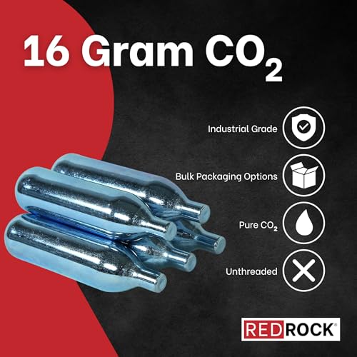 RedRock 16g Unthreaded CO2 Cartridges 30 Pack for Drain Gun HVAC Line Cleaning