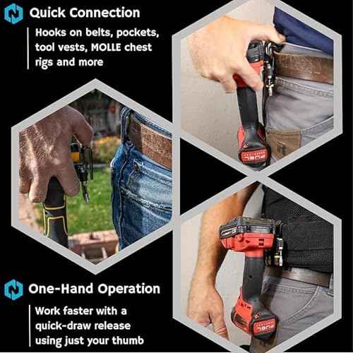 N?hlster Locking Drill Clip ? A Tool Holster Alternative for Cordless Drills and Impact Drivers ? The Security of a Holster. The Simplicity of a Clip. No Holster Required.