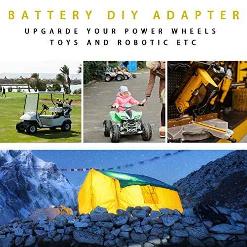for Power Battery Adapter Wheel for Dewalt 18v-20V Battery Connector for DIY Ride On Truck, RC Toys,Robot
