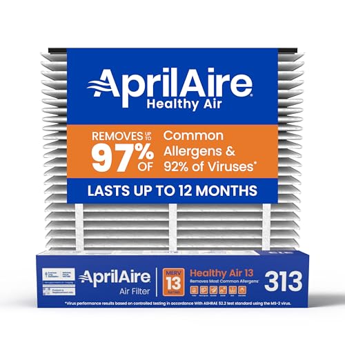AprilAire 313 Replacement Filter for AprilAire Whole House Purifiers - MERV 13 20x20x4 (Pack of 1, Variation 1)