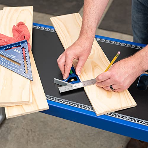 WORKPRO Aluminum Alloy Carpenter Square and Zinc-Alloy Ruler Set