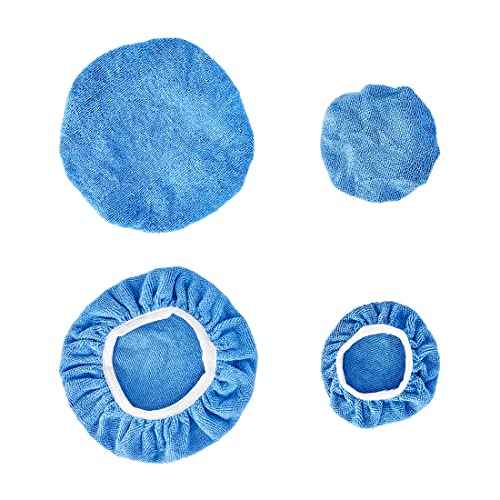 UTSAUTO 6pcs Car Polisher Pads - 9-10 Inch Microfiber Polishing Bonnet Pads Kit