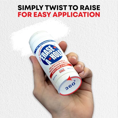 Erase-A-Hole Wall Repair Stick Variation 1 - Fast-Drying Nail & Screw Hole Filler, 4.5 oz