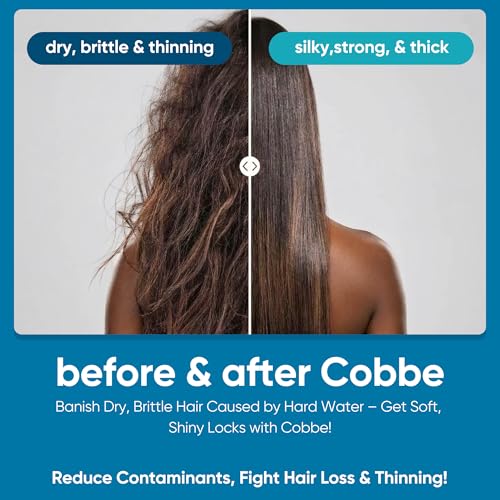 Cobbe Chrome Round Handheld Shower Head with Water Softener Filter - Hard Water Filter Showerhead