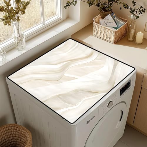 AOHMPT 23.6x19.7in Non-Slip Washer & Dryer Top Cover Mat Marble Pattern