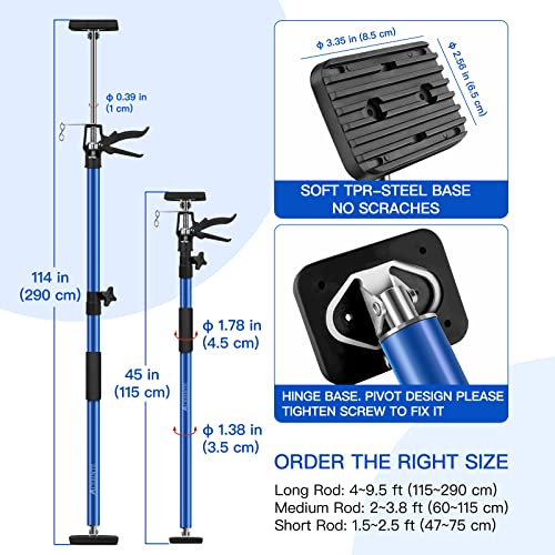 Adjustable Support Pole - Steel Telescopic System for Construction & DIY Projects